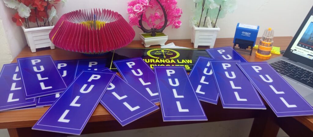 Custom name tags/building label signs installed by Danix Signs Limited in Nairobi for offices and commercial spaces