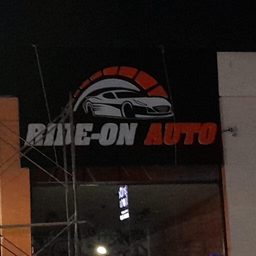 Custom car wash sign installed by Danix Signs Limited in Nairobi to attract customers and enhance business visibility