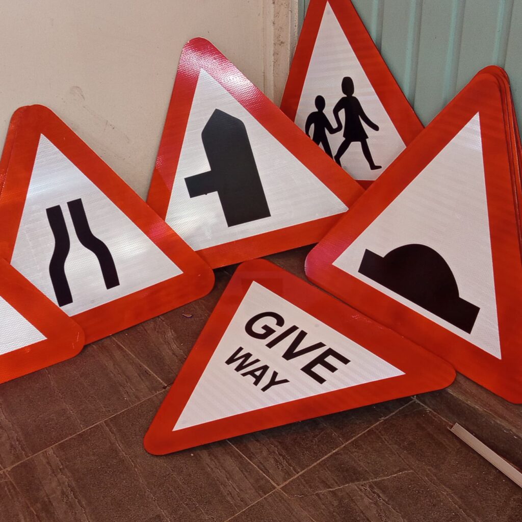 Custom construction and safety signs including PPE and roadwork signage designed by Danix Signs Limited in Nairobi
