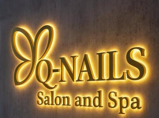 salon backlit sign salon and spa signage