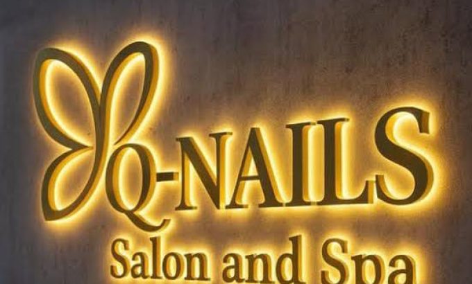 salon backlit sign Custom salon and spa sign designed and installed by Danix Signs Limited in Nairobi to enhance brand visibility
