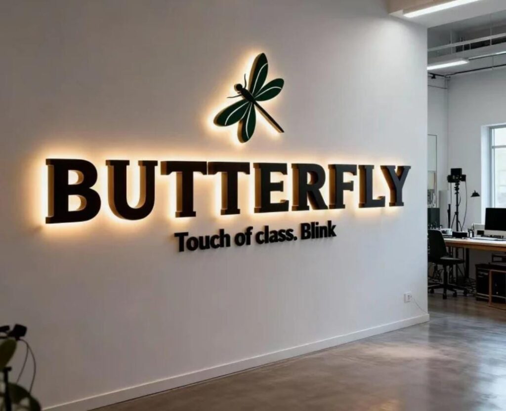 Salon signboard in Nairobi Kenya designed and installed by DANIX SIGNS LIMITED featuring modern LED and 3D lettering for beauty salon branding.