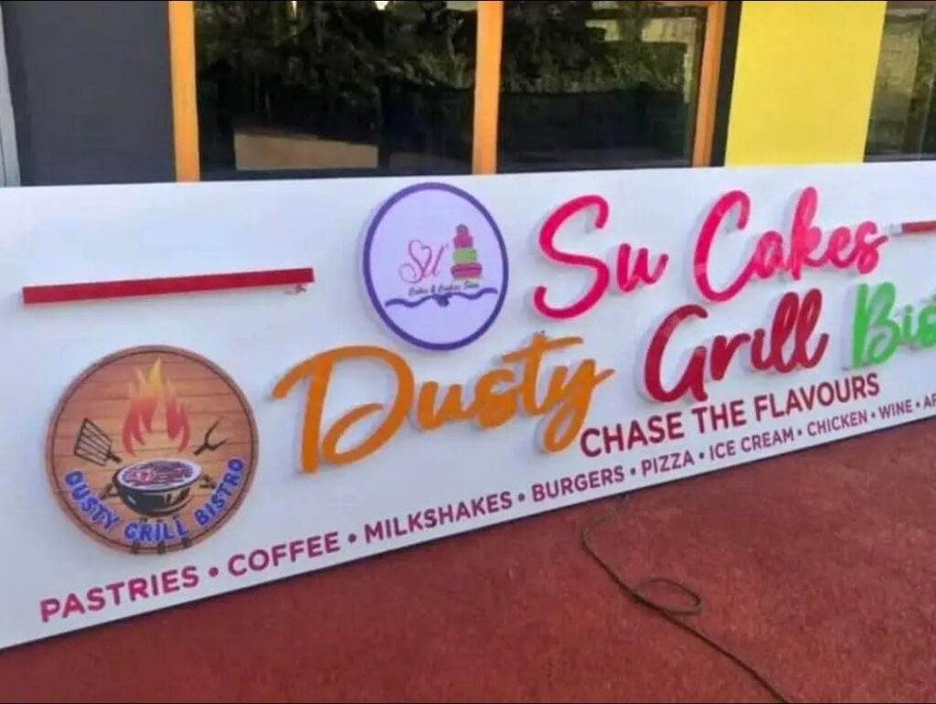 Outdoor business signage installation in Nairobi