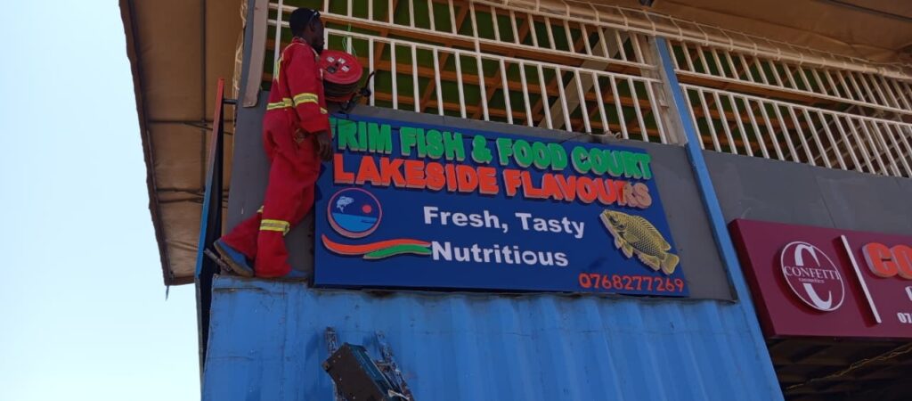 Professional signage installation services in Kisumu, Kenya by Danix Signs Limited