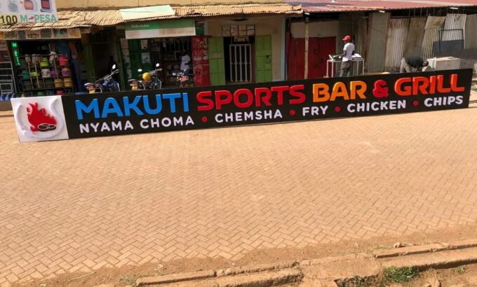 large outdoor storefront signage ustom outdoor business signboard design and installation in Kenya by DANIX SIGNS LIMITED signage company