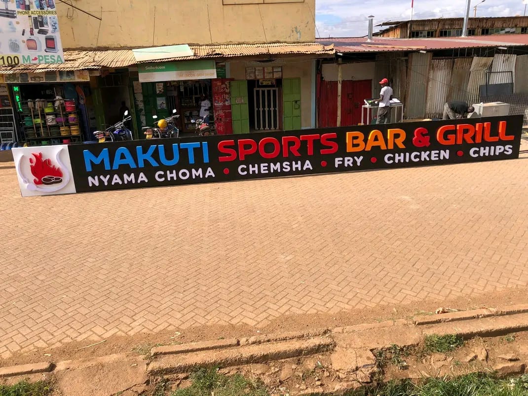 ustom outdoor business signboard design and installation in Kenya by DANIX SIGNS LIMITED signage company
