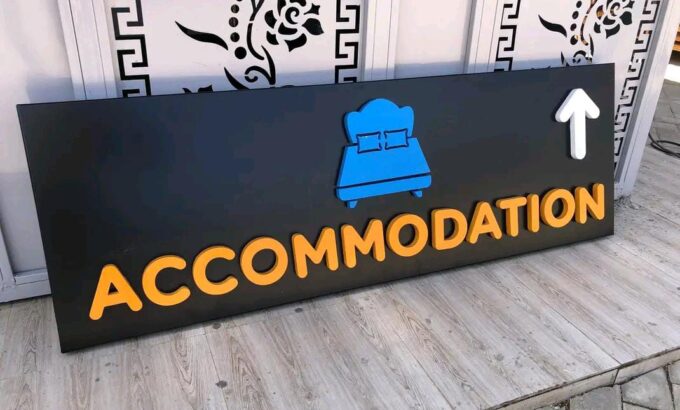 Custom 3D and LED restaurant sign in Nairobi, Kenya, designed to attract customers and enhance restaurant branding and visibility.