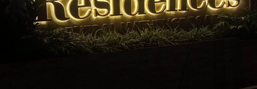 Signage arcade installation in Nairobi by Danix Signs Limited featuring modern LED signs on a commercial building