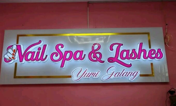 saloon sign 3 3D sign installation in Nairobi by DANIX SIGNS LIMITED showcasing illuminated business signage on a commercial building.